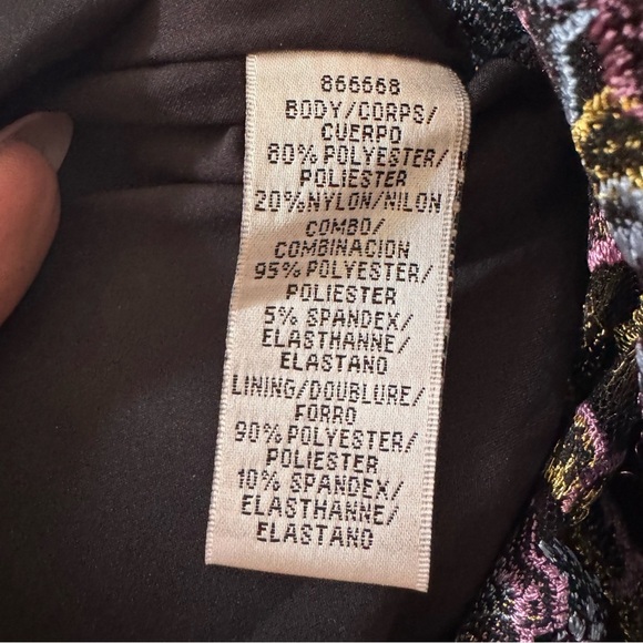 JS Collections Metallic Floral Lace Fit and Flare Midi Dress Size 14 - Picture 11 of 13